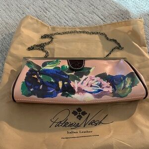 Patricia Nash Pink and Blue Floral Clutch